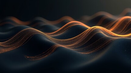 Elegant digital circuit integrated into textile waves, ideal for abstract marketing, secure systems, and IT design.