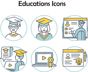 Education Icons Collection for Academic Success