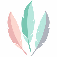 vector illustration of a feather