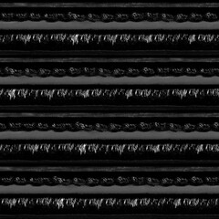 Seamless 4k photo texture material of black patent leather with stitching seams.