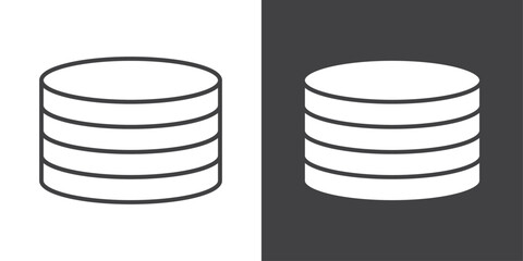 coin stack icon symbol illustration logo