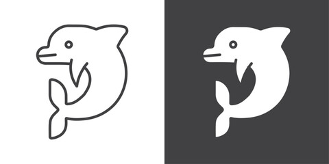 dolphin icon symbol illustration logo