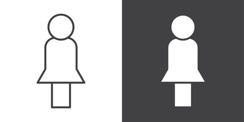 Female icon symbol illustration logo