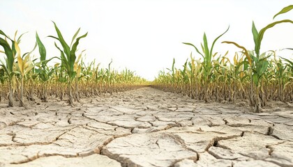 Drought-Stricken Agricultural Field: Showing Severe Crop Failure And Environmental Challenges, Highlighting The Urgency Of Climate Change And Famine