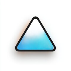 Triangle silhouette icon with rounded corners. Triangle shape. Vector.