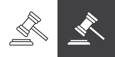 Gavel icon symbol illustration logo