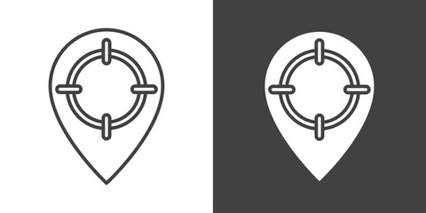 geo target icon symbol illustration logo