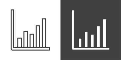 Growing graph Icon symbol illustration logo