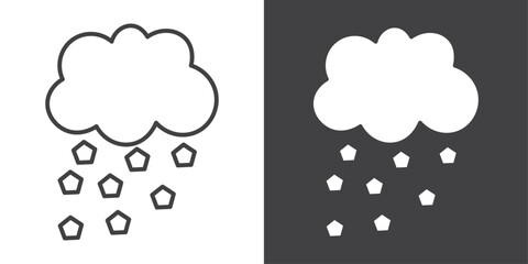 Hail icon symbol illustration logo