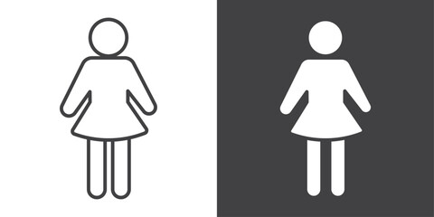 girl icon symbol illustration logo