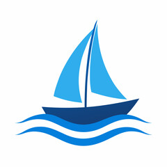 sailing ship isolated on white background