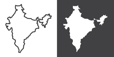 india map icon symbol illustration logo
