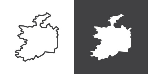 ireland map icon symbol illustration logo