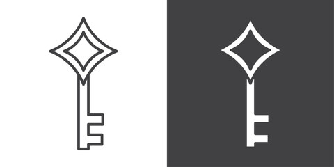 Magic Key icon symbol illustration logo