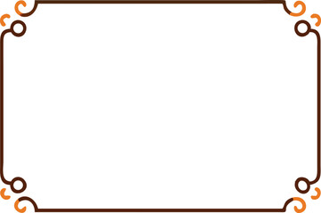  Luxury geometric golden frame border for design and decoration. Gold bordaer with empty space for text. Glowing gold frame isolated on transparent background. Mockup, banner, template, PNG, Cut out