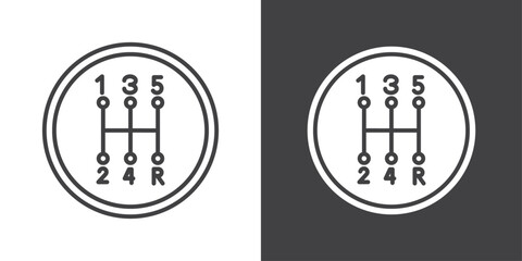 manual shift icon symbol illustration logo