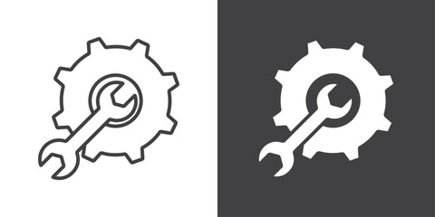 mechanic setting icon symbol illustration logo