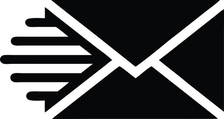 Sleek Dark Grey Email Icon: Digital Communication Symbol