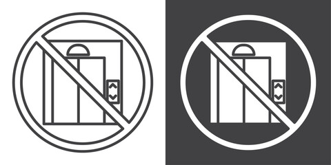 no elevator icon symbol illustration logo © Omnamhsivay