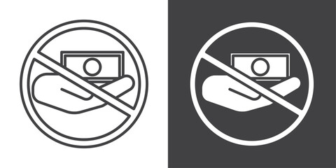 no corruption icon symbol illustration logo