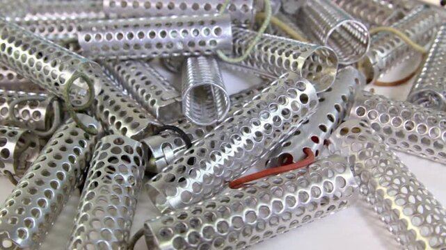 Vintage metal curlers for curling hair