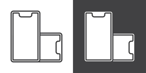 rotate phone icon symbol illustration logo