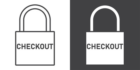secure checkout icon symbol illustration logo