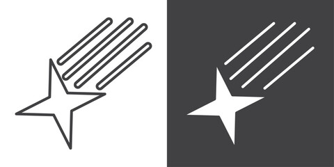 shooting star icon symbol illustration logo