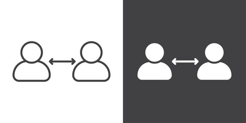 social distance icon symbol illustration logo