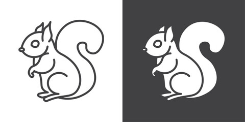 squirrel icon symbol illustration logo