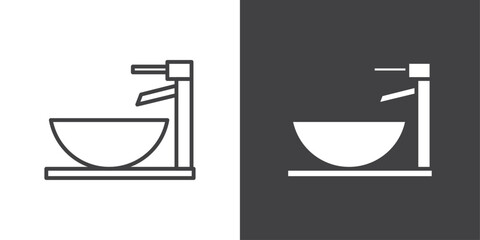 wash basin icon symbol illustration logo