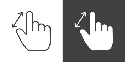 zoom gesture icon symbol illustration logo