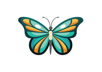 Butterfly set of different, colorful butterflies, vector isolated on white background
