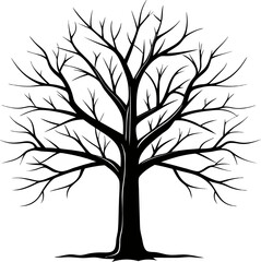 Obraz premium vector tree silhouette