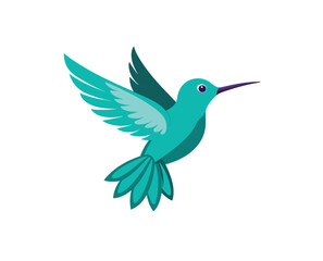 Colorful Hummingbird Vector Art – Silhouette Vector  tropical Wildlife Bird Design Isolated

