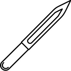 Scalpel Blade outline vector