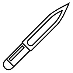 Scalpel Blade outline vector