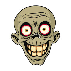 Goofy Zombie With Big Smile Cartoon