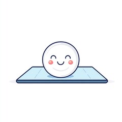 Cute round object on a mat