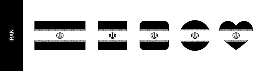 Black flag of Islamic Republic of Iran
