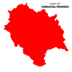 Himachal pradesh map vector illustration, vector illustration himachal pradesh, indian state himachal pradesh