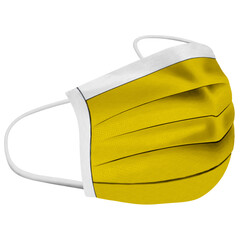Use this Exquisite Mask Mock Up In Yellow Quince Color, it is an easy way to make your designs look fashionable