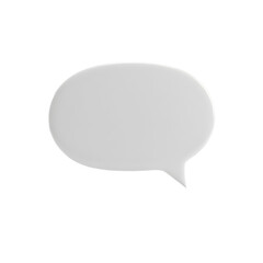 Blank white speech bubble isolated on transparent background

