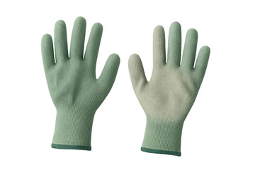 Obraz premium Protective gardening gloves resting on clear surface, safeguarding hands during work with durable, comfortable design