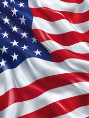 Obraz premium Happy july fourth independence day american flag patriotic celebration holiday usa banner design