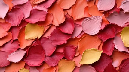 Abstract colorful petals background texture warm color palette seamless pattern design element