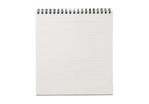 Minimalist Spiral-Bound Notebook with Textured Cover Against White Background