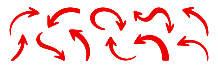 Arrow set. Collection of hand drawn arrows.