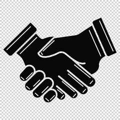 Handshake icons set. Business agreement handshake symbol . Shaking hands logo. Friendly handshake  flat style .