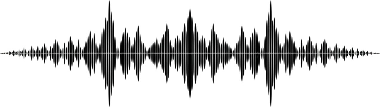 Audio waveform sound wave graphic visual representation frequency amplitude signal design vector 100 editable stock vector illustration